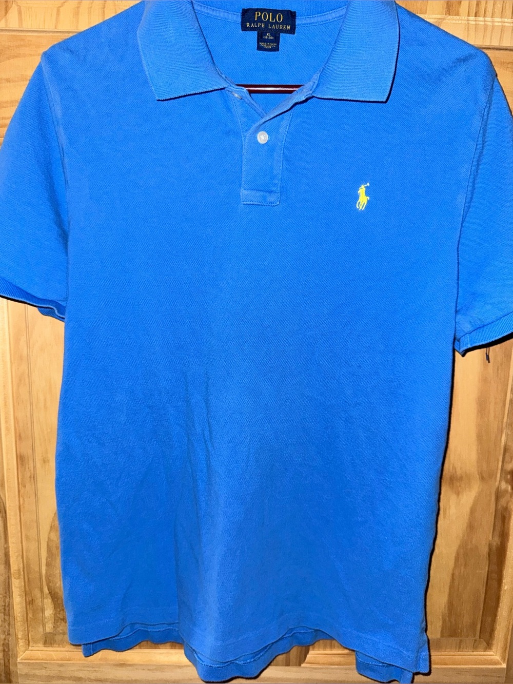 Polo by Ralph Lauren Bright Blue Polo with Yellow Pony Embroidery